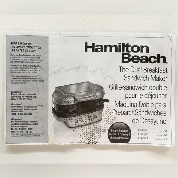 Hamilton Beach Home Electric Dual Breakfast Sandwich Maker Machine with Timer - Picture 8 of 10